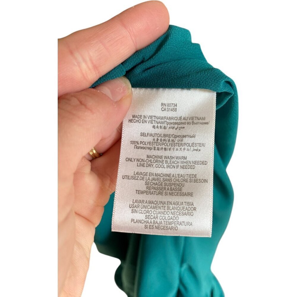 BCBG High Low Asymmetrical Tiered Maxi Dress Teal Size XS - Picture 5 of 5